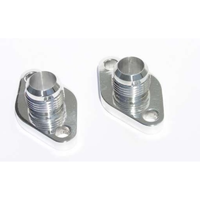 Meziere Block Adapters For Remote Pump System Small Block Chev -12AN Polished