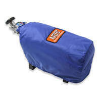 NOS 7in. diameter blue bottle blanket with velcro closure. For 10 lb nitrous bottles