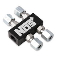 NOS Nitrous Distribution Block 1-1/8in. NPT in 4 out Distribution Block in. Blackin.