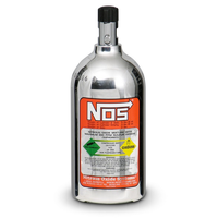NOS Nitrous Bottle 2-lb (Polished) 10.25" x 4.375" dia With Mini Hi-Flo Valve