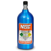 NOS Nitrous Bottle 2.5-lb (Electric Blue)11.50" x 4.375" With Mini Hi-Flo Valve