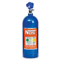 NOS Nitrous Bottle 5-lb (Electric Blue) 16.75" x 5.25" dia With Hi-Flo Valve