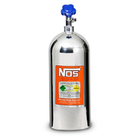 NOS Nitrous Bottle 10-lb (Polished) 21" x 7" dia With Hi-Flo Valve
