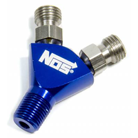 NOS Flare Jet to 1/8" NPT "Y" Fitting (Blue)
