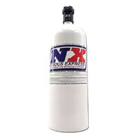 Nitrous Express Nitrous Bottle 15 lbs. Aluminium w/ Lightning 500 Valve 6.89 Dia. x 26.69 Tall White Each