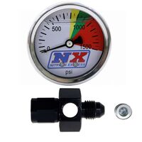 Nitrous Express Gauge Nitrous Pressure 0-1 500 psi 1 3/4 in. Analog Mechanical White Face Each