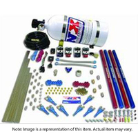 Nitrous Express Nitrous System Pro-Shk/Gas 2 Fuel 1 Supershark Solenoid 200-600Hp 15Lb Bottle