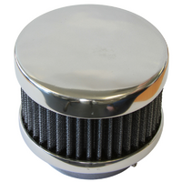 O'Brien Truckers Polished Smooth Air Cleaner 4" O.D X 3-5/8" H Suit 2-5/8" Carburettor Neck