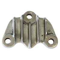 O'Brien Truckers Polished Finned Aluminium Carburettor Block Of Plate Suit 3 Bolt Carburettor