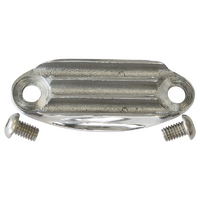 O'Brien Truckers Polished Finned Aluminium Fuel Pump Block Off Suit Ford 302 351 Cleveland V8