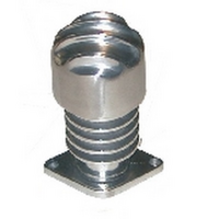 O'Brien Truckers Polished Finned Aluminium Fuel Pump Stand & Breather Suit Ford Flathead