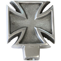 O'Brien Truckers Polished Dipstick Handle Iron Cross Emblem