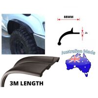 EPDM Rubber Flexible Wheel Flares 3mx88mm Wide Suits Mitsubishi Pajero NM