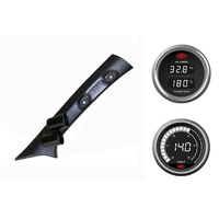 SAAS pillar pod oil/water temp voltmeter gauges for Toyota Hilux 2015-2021