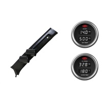 SAAS pillar pod boost/pyro oil/water temp gauges for Toyota Landcruiser 70 Series With Curtain Air Bags