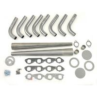 Patriot Lakester Weld-Up Header Kit Suit BB Chev 1-7/8" Primary Pipe With 4" Collector, Square Port