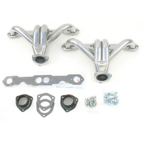 Patriot Raw Finish Tight Tuck Headers Suit SB Chev 1-5/8" Primary Pipe With 2-1/2" Collector, Round Port