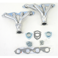Patriot Raw Finish Tight Tuck Headers Suit BB Chev 1-3/4" Primary Pipe With 2-1/2" Collector, Square Port