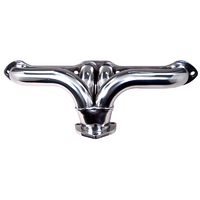Patriot Polished S/S Tight Tuck Headers Suit SB Chev 1-5/8" Primary Pipe With 2-1/2" Collector, Oval Port