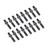 Proflow Rocker Arm Screw In Stud Kit 7/16 Top 7/16-14 in. Bottom 7/16-20 in. Universal Chevrolet Ford Holden V8 Set Of 16