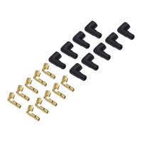 Proflow SuperMax Wire 90 Degree Socket Distributor Cap Boots & Terminals 9 Boots 10 Terminals Kit