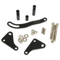 Proflow Power Steering Brackets Saginaw Driver Side Upper and Lower Steel Black Kit PFE-R3838BK