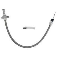 Proflow Transmission Dipstick Braided Stainless Steel Polished Firewall Mount TH350. TH400 Case Fill Each PFE-R5104