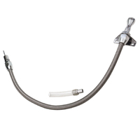 Proflow Transmission Dipstick, Braided Stainless Steel, Natural, Firewall Mount, 700R4, 4L60E, Each