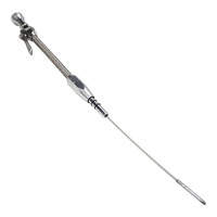 Proflow Engine Dipstick Braided Stainless Steel Tumble Polished Press-In For Ford Small Block Windsor Each PFE-R5111