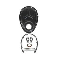 Proflow Timing Chain Cover Kit, SB For Chevrolet with Seal & Gaskets , Hardware (Black Steel), Kit