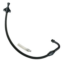 Proflow Transmission Dipstick Braided Stainless Black Billet Handle Firewall Mount C-4 Pan Fill Each PFE-XTD-30C4FMPAN