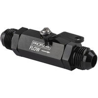 Proflow Valve, Shut-Off, Aluminium, Black, -10 AN Male Threads, Each