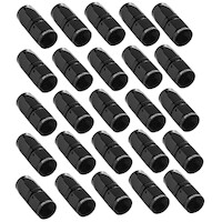 Proflow Bulk Pack Straight Hose End -08AN Hose to Female, Black 25pc