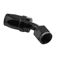 Proflow 45 Degree Hose End -20AN Hose to Female, Black