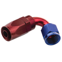 Proflow 120 Degree Hose End -04AN Hose to Female Blue/Red PFE104-04