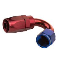 Proflow 150 Degree Hose End -04AN Hose to Female Blue/Red PFE105-04