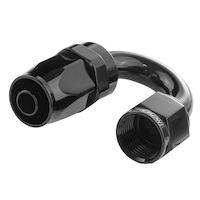 Proflow 180 Degree Hose End -04AN Hose to Female, Black