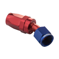 Proflow 30 Degree Hose End -04AN Hose to Female Blue/Red PFE107-04
