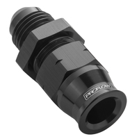 Proflow 3/8in. Tube To Male -06AN Hose End Aluminium Tube Adaptor, Black