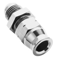 Proflow 3/8in. Tube To Male -06AN Hose End Aluminium Tube Adaptor Polished PFE108-06HP