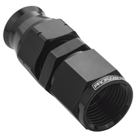 Proflow 3/8in. Tube To Female -06AN Hose End Aluminium Tube Adaptor Black PFE109-06BK