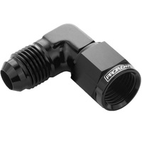 Proflow 90 Degree Male Adaptor - Female Adaptor Swivel Coupler Hose End -03AN Black PFE143-03BK