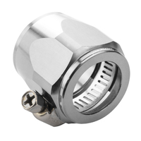 Proflow Aluminium Hex Hose Finisher Clamp 12.7mm ID, Chrome