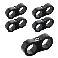 Proflow Aluminium Hose & Tubing Clamp Separators 5 pack Clamp 13mm ID Hole Black PFE156-08BK