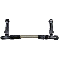 Proflow Fuel Line kit Holley 4150 Vac -8 AN Single Inlet Swivel-Seal Black Stainless Steel Hose Black  PFE160-08VBK
