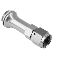 Proflow Carburettor Inlet Hose End Female -06AN To 7/8 x 20 For Holley 3in, Silver
