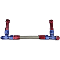Proflow Fuel Line kit Holley Ultra HP -8 AN Single Inlet Swivel-Seal Stainless Steel Hose Blue/Red PFE165-08