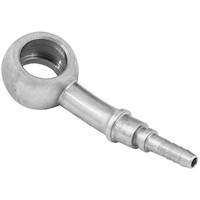 Proflow Stainless Steel Banjo Hose End 10mm 20 Degree Bend Crimp Style