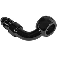 Proflow Black -03AN To 90 Degree Banjo Brake Hose End 10mm / 3/8in.