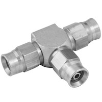 Proflow Stainless Steel Brake Adaptor Tee Block -03AN Hose x 3 Without Mount Tab PFE328-03NM
